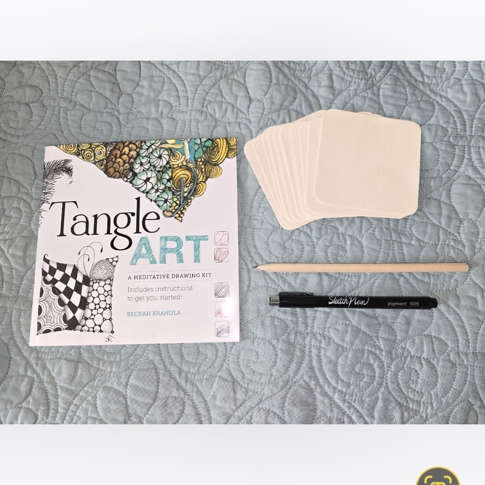 Tangle Art Meditative Drawing Kit with Pen and Cards